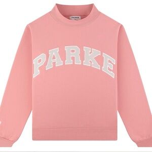 NEW - PARKE Valentine’s Varsity Mockneck, Blush and Lavender, Size L/XL
